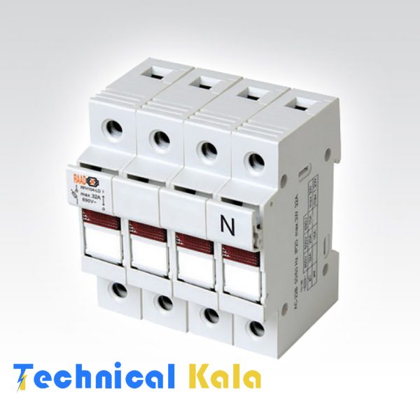 سکسیونر ( فیوزسیلندر)  3 پل+نول چراغدار سایز 38*10 رعد (مدل  RFH 103N LD )