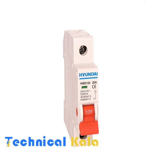 کلید خشک تک پل 40A هیوندای (مدل HSD125-1P-40A)
