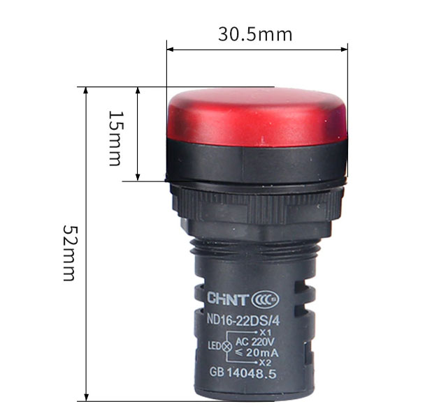 ChintSignalLampDimension