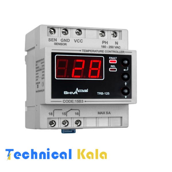 ترموستات 125 تا 50- درجه سانتیگراد سنسوردار شیواامواج (مدل TRB-125D)