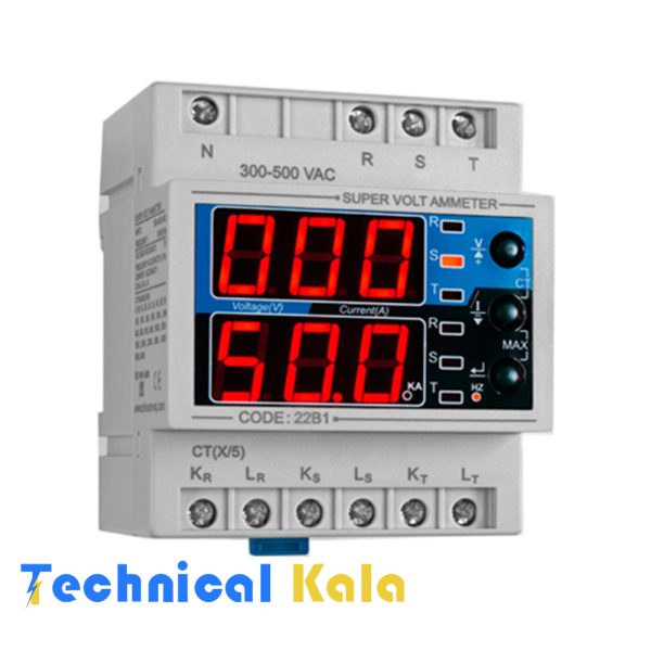 سوپرولت آمپرمتر سه فاز تک فاز 71 شیواامواج (مدل VAB-6000A)