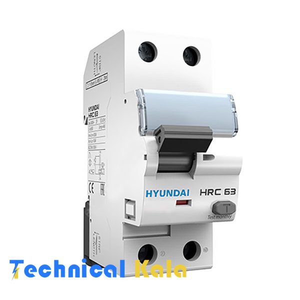 کلید محافظ جان دو پل 32A هیوندای (مدل HRC63-2P-32A)