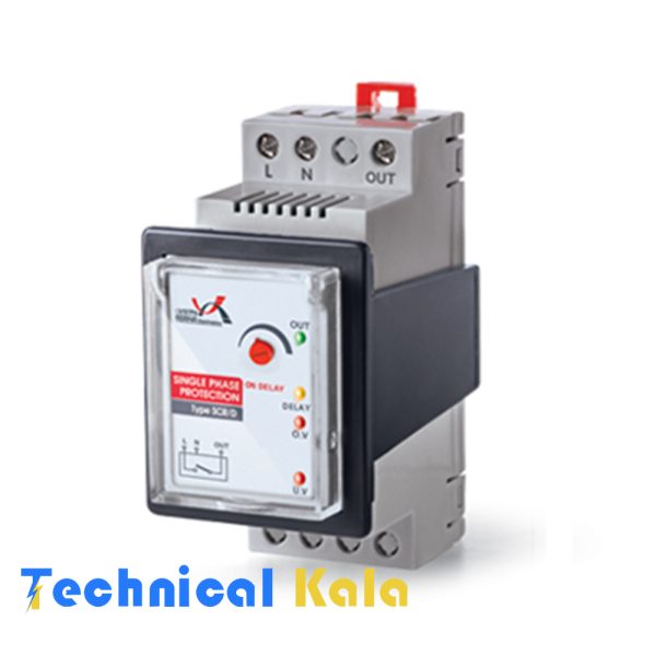 محافظ ولتاژ تک فاز ۳۲ آمپر کولرگازی برنا الکترونیک (مدل SCR/D)