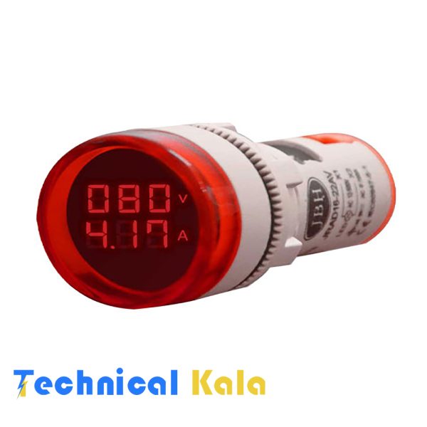 چراغ سیگنال ولت آمپرمتر گرد قطر 22 JBH