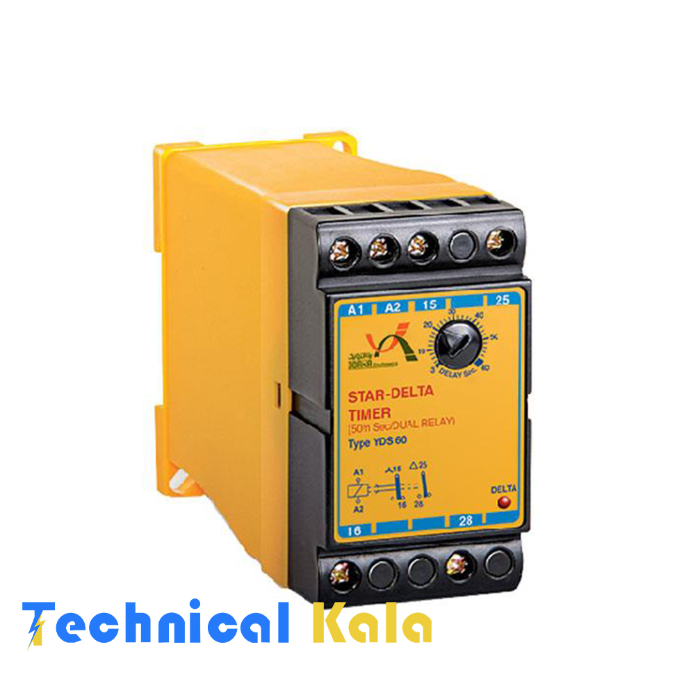 تایمر-ستاره-مثلث-دو-رله-ای-آنالوگ-برنا-الکترونیک-(مدل-YDS)
