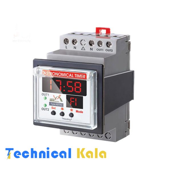 ساعت نجومی دو رله ای 10A برنا الکترونیک (مدل AST2/C)
