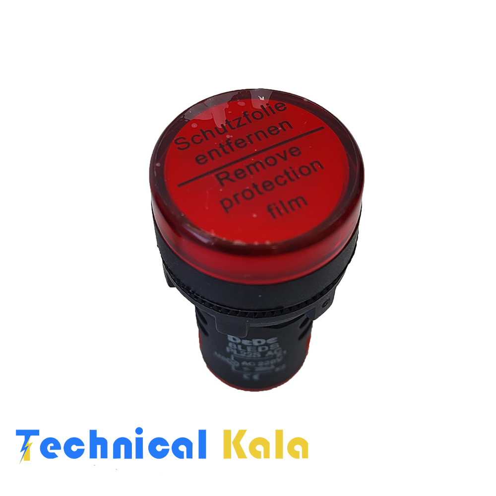 چچراغ سیگنال LED قطر ۲۲ میلیمتر زنگ دار (بیزر دار) DeDe مدل (PL22B220R)راغ-سیگنال-LED-قطر-۲۲-میلیمتر-زنگ-دار-(بیزر-دار)-DeDe-مدل-(PL22B220R).