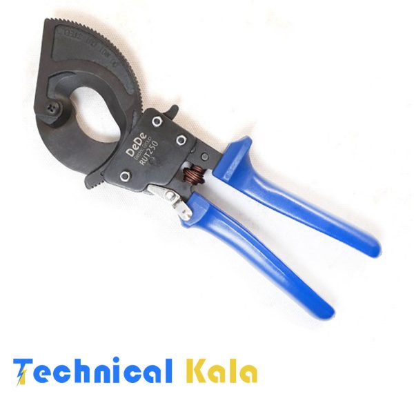 قیچی سیم / قیچی کابل نیمه اتوماتیک جغجغه ای جهت برش سیم وکابل غیر فولادی DeDe (مدل RUT250)