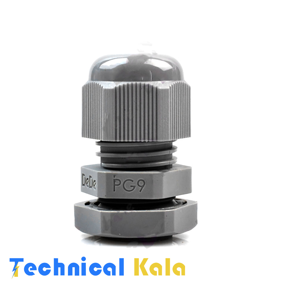 گلند-پلاستیکی-با-سایز-رزوه-PG9-و-جنس-بدنه-پلی-آمیدDeDe-6-(مدلPPG9) گلند پلاستیکی با سایز رزوه PG9 و جنس بدنه پلی آمیدDeDe 6 (مدل PPG9)