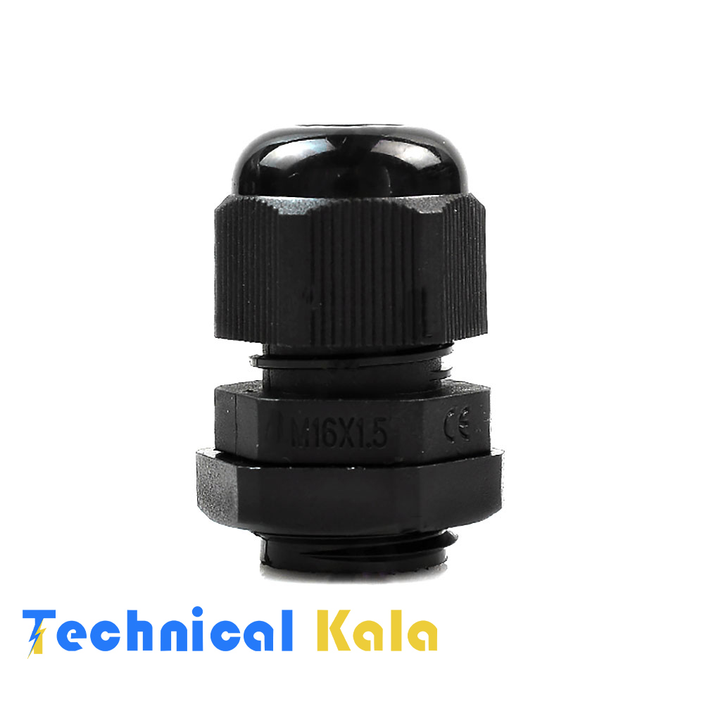 گلند-پلاستیکی-با-سایز-رزوه---DeDe--(مدلPM16) گلند پلاستیکی با سایز رزوه M16*1.5 و جنس بدنه پلی آمید۶ DeDe (مدلPM16)