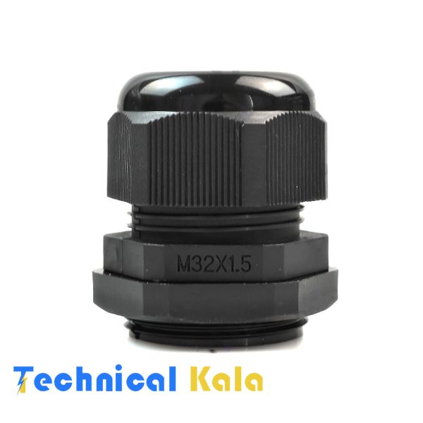گلند پلاستیکی با سایز رزوه M32*1.5 و جنس بدنه پلی آمید۶ DeDe (مدلPM32)
