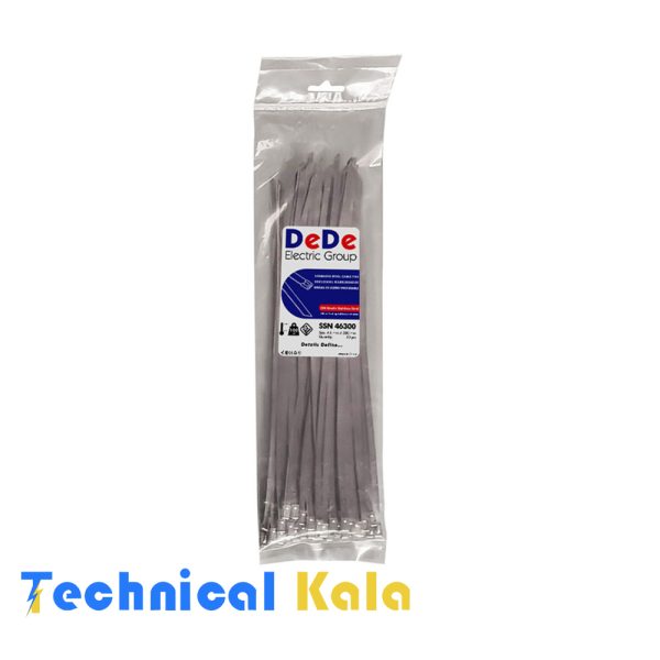 بست کمربندی استیل، گرید ۳۰۴، عرض ۴.۶ میلیمتر، طول ۳۰۰ میلیمتر DeDe مدل (SSN46300)