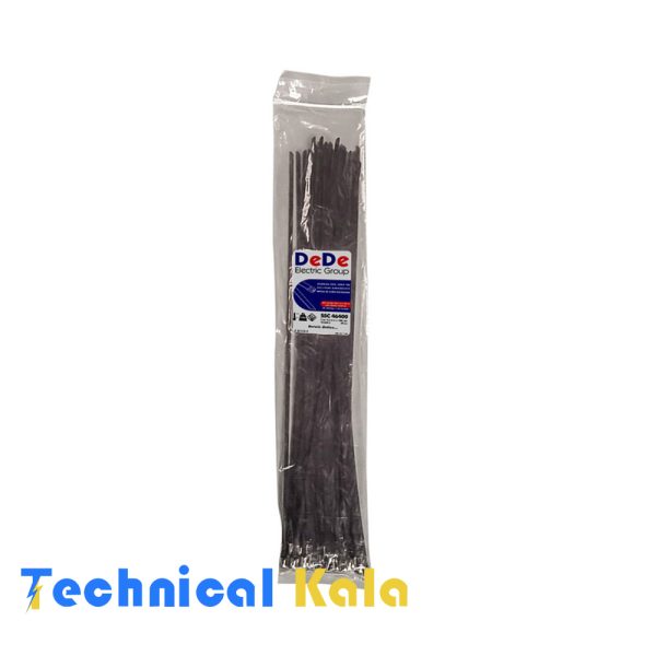 بست کمربندی استیل، گرید ۳۰۴،، روکشدار، عرض ۴.۶ میلیمتر، طول ۴۰۰ میلیمتر DeDe مدل (SSC46400)