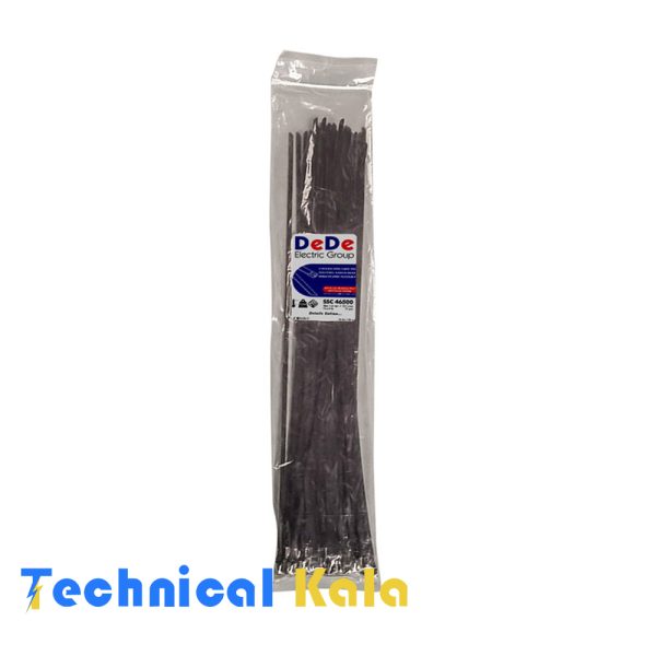 ببست کمربندی استیل، گرید ۳۰۴،، روکشدار، عرض ۴.۶ میلیمتر، طول ۵۰۰ میلیمتر DeDe مدل (SSC46500)