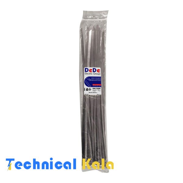 بست کمربندی استیل، گرید ۳۰۴، عرض ۷.۹ میلیمتر، طول ۵۰۰ میلیمتر DeDe مدل (SSN79500)