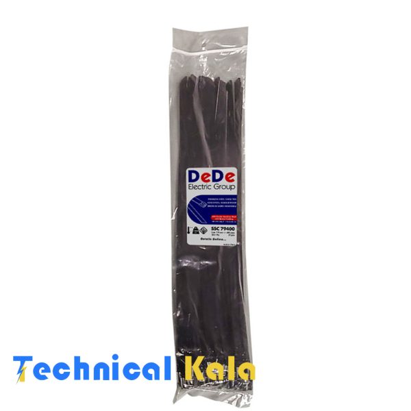 بست کمربندی استیل، گرید ۳۰۴،، روکشدار، عرض ۷.۹ میلیمتر، طول ۴۰۰ میلیمتر DeDe مدل (SSC79400)