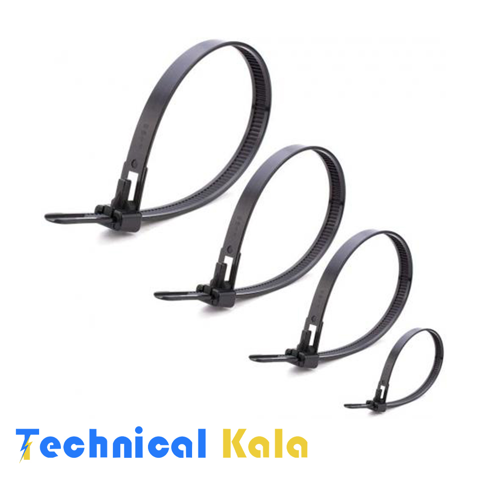 بست-کمربندی-پلاستیکی-آنتی-یو-وی-(مشکی)-با-عرض-۲٫۵-میلیمتر-و-طول-۱۰۰-میلیمتر-DeDe