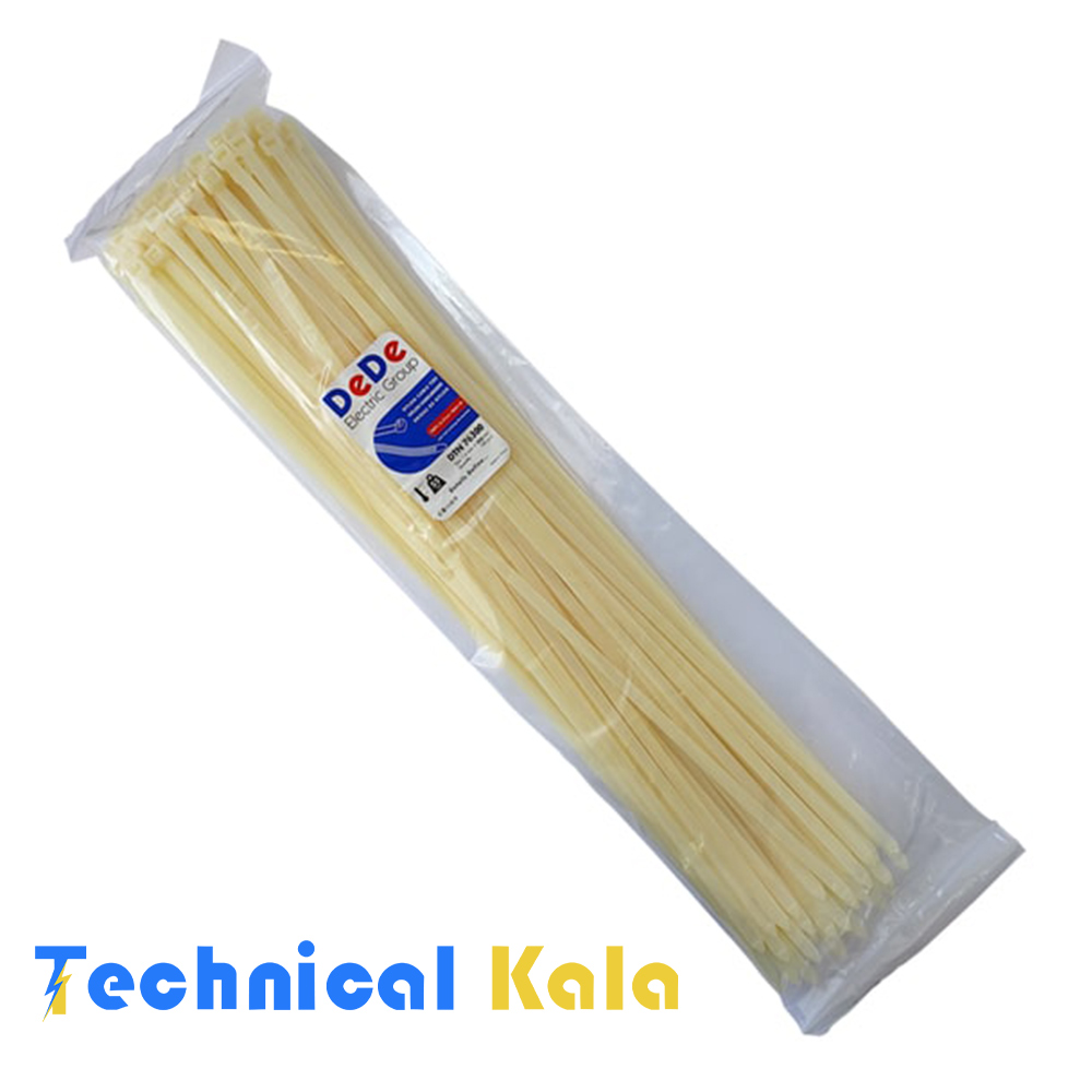 بست-کمربندی-پلاستیکی-با-عرض-۷.۶-میلیمتر-و-طول-۳۰۰-میلیمتر-سفید-رنگ-DeDe-مدل-(DTN76300) بست کمربندی پلاستیکی با عرض ۷.۶ میلیمتر و طول ۳۰۰ میلیمتر سفید رنگ DeDe مدل (DTN76300)