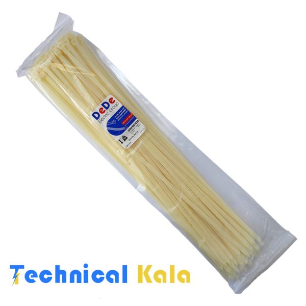 بست کمربندی پلاستیکی با عرض ۹.۰ میلیمتر و طول ۱۰۲۰ میلیمتر سفید رنگ DeDe مدل (DTN901020)