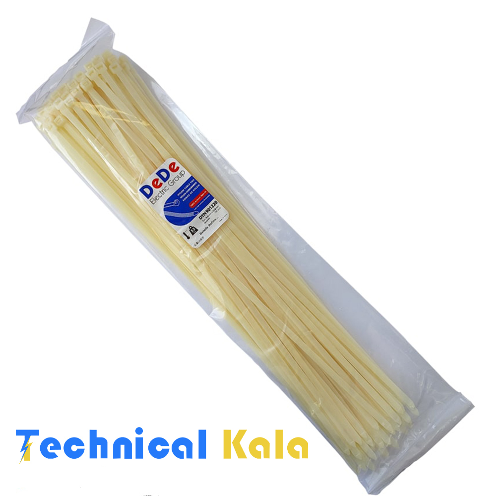 بست-کمربندی-پلاستیکی-با-عرض-۹.۰-میلیمتر-و-طول-۱۲۲۰-میلیمتر-سفید-رنگ-DeDe-مدل-(DTN901220) بست کمربندی پلاستیکی با عرض ۹.۰ میلیمتر و طول ۱۲۲۰ میلیمتر سفید رنگ DeDe مدل (DTN901220)