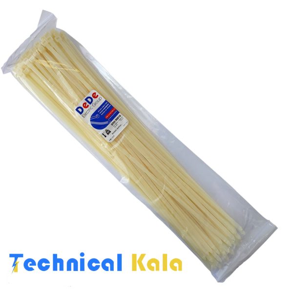 بست کمربندی پلاستیکی با عرض ۹.۰ میلیمتر و طول ۹۱۰ میلیمتر سفید رنگ DeDe مدل (DTN90910)