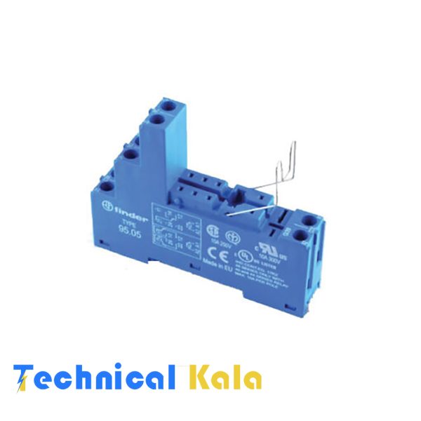 سوکت مدل 95.05 برای رله شیشه ای با نگهدارنده فلزی SMA فیندر finder