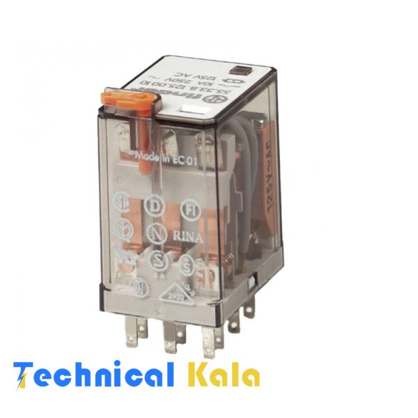 رله شیشه ای 10 آمپر فیندر 11 پایه 3NONC ولتاژ کنترلی finder 24VAC (مدل 0050. 55.33.8024) شیشه ای 10 آمپر فیندر 11 پایه 3NONC ولتاژ کنترلی finder 24VAC (مدل 0050. 55.33.8024)