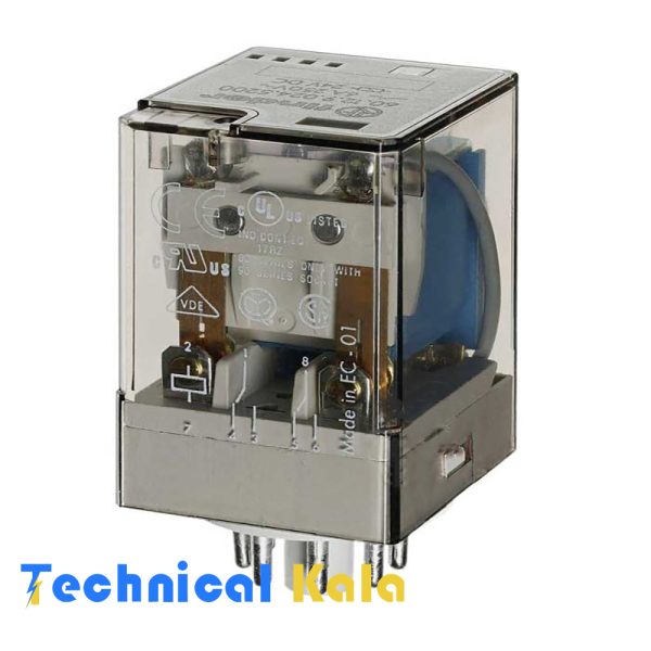 رله شیشرله شیشه ای 10 آمپر فیندر 8 پایه 2NONC ولتاژ کنترلی finder 12VAC (مدل 60.1209.012.0040)ه ای 10 آمپر فیندر 8 پایه 2NONC ولتاژ کنترلی finder 12VAC (مدل 60.1209.012.0040)