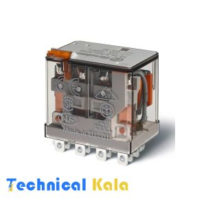 رله شیشه ای 12 آمپر فیندر 14 پایه 4NONC ولتاژ کنترلی finder 230VAC  (مدل 0040. 56.34.8230) 