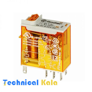 رله شیشه ای 8 آمپر فیندر 8 پایه 2NONC ولتاژ کنترلی finder 24VAC (مدل 0054. 46.52.8024)