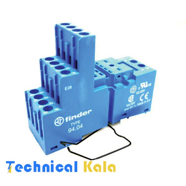 سوکت مدل 94.04 برای رله شیشه ای بانگهدارنده فلزی SMA فیندر