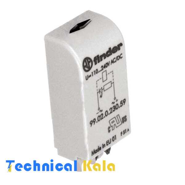 ماژول LED سبز 110 تا 230 ولت AC/DC فیندر finder (مدل 9902023059)