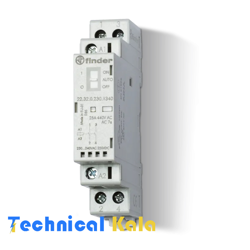 کنتاکتور-بی-صدا-شستی-دار--24--فیندر-(مدل-22.32.2.024.1340) کنتاکتور بی صدا شستی دار 24VAC/DC فیندر (مدل 22.32.2.024.1340)