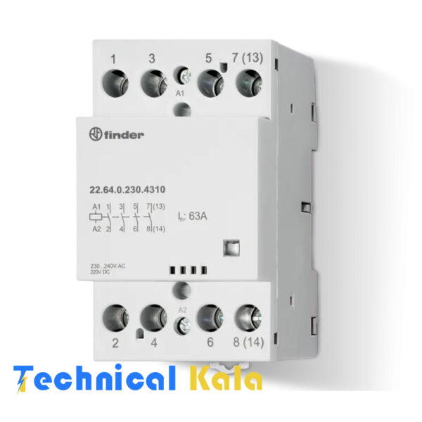کنتاکتور سه فاز بی صدا 230VAC/DC فیندر (مدل 22.64.0.230.4310)