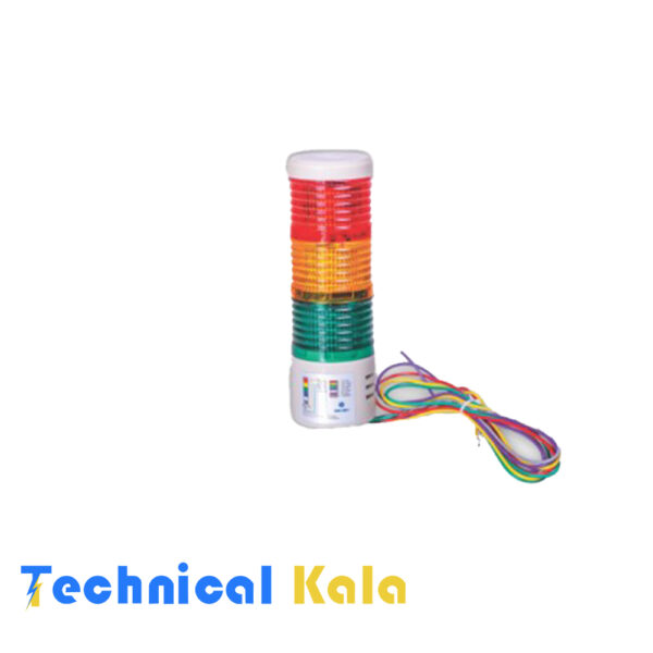 چراغ آلارم مولتی ولتاژ LED سه طبقه آژیردار سون الکتریک مدل (LTA-205-3WJ)