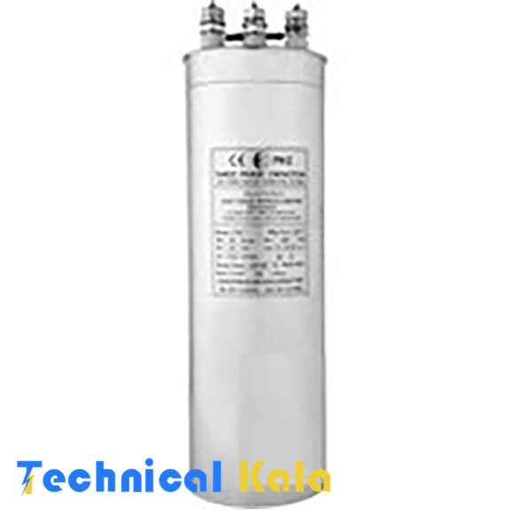 خازن سه فاز سیلندری فشار ضعیف 50 کیلووار PKC مدل (400V،50 KVAR)