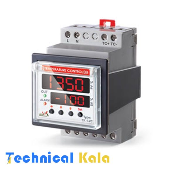 ترموستات (°1350+ .. °100-) جهت سنسور K دو رله ای برنا الکترونیک مدل (TK1-2C)