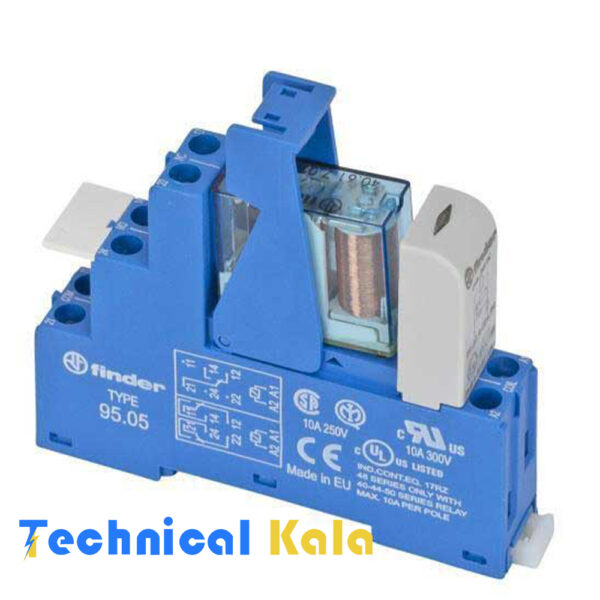 ماژول رله PLC فیندر 24VDC دو کنتاکت چنج آور 8 آمپر (مدل 48.52.7.024.0050)